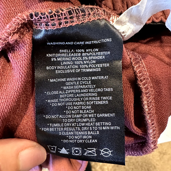 Peppermint‎ Cycling Co Hybrid Pants Size S Red Insulated Quilted Winter Training - Picture 10 of 11